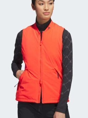 Adidas Women's Insulated Zip-Front Vest - Orange